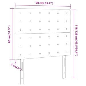 vidaXL Huvudgavlar 2 st mörkgrå 90x5x78/88 cm tyg - Bild 8