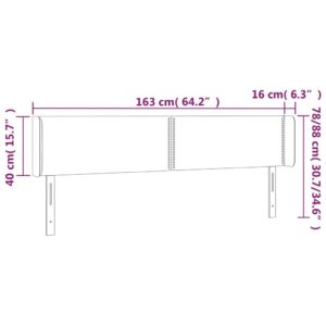 vidaXL Sänggavel med kanter svart 163x16x78/88 cm konstläder - Bild 9