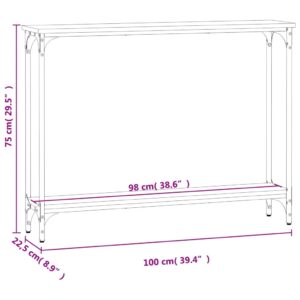 vidaXL Avlastningsbord sonoma-ek 100x22,5x75 cm konstruerat trä - Bild 9