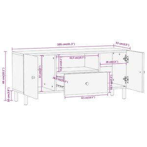 vidaXL Tv-bänk 105x33x46 cm massivt mangoträ - Bild 10