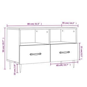 vidaXL Tv-bänk sonoma ek 80x36x50 cm konstruerat trä - Bild 12