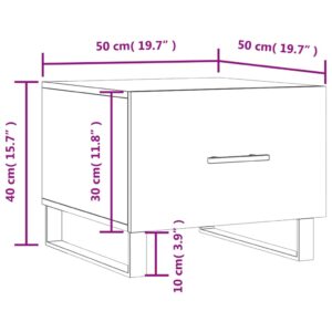 vidaXL Soffbord svart 50x50x40 cm konstruerat trä - Bild 12