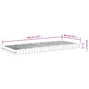 vidaXL Skummadrass vit 90x190 cm 7-zoner hårdhet 20 ILD - Bild 8