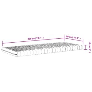 vidaXL Skummadrass vit 90x200 cm 7-zoner hårdhet 20 ILD - Bild 8