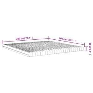 vidaXL Skummadrass vit 200x200 cm 7-zoner hårdhet 20 ILD - Bild 8