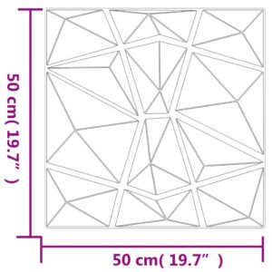 vidaXL Väggpaneler 24 st betonggrå 50x50 cm XPS 6 m² diamant - Bild 7