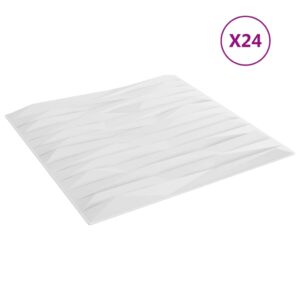 vidaXL Väggpaneler 24 st vit 50x50 cm XPS 6 m² sten - Bild 2