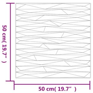 vidaXL Väggpaneler 24 st vit 50x50 cm XPS 6 m² sten - Bild 7