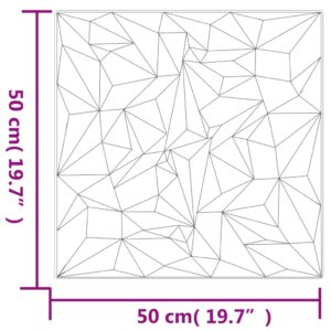 vidaXL Väggpaneler 12 st svart 50x50 cm XPS 3 m² ametist - Bild 7