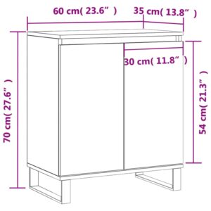 vidaXL Byrå brun ek 60x35x70 cm konstruerat trä - Bild 11