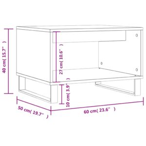 vidaXL Soffbord betonggrå 60x50x40 cm konstruerat trä - Bild 9