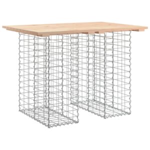 vidaXL Trädgårdsbänk gabion-design 100x70x72 cm massiv furu - Bild 2