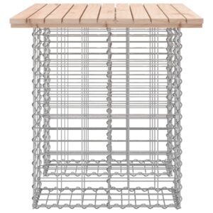 vidaXL Trädgårdsbänk gabion-design 100x70x72 cm massiv furu - Bild 4