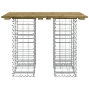 vidaXL Trädgårdsbänk gabion-design 100x70x72 cm impregnerad furu - Bild 3