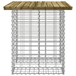 vidaXL Trädgårdsbänk gabion-design 100x70x72 cm impregnerad furu - Bild 4