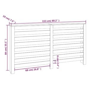 vidaXL Elementskydd 153x19x84 cm massiv furu - Bild 8