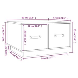 vidaXL Soffbord grå 60x53x35 cm massiv furu - Bild 10