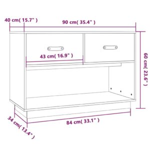 vidaXL Tv-bänk honungsbrun 90x40x60 cm massiv furu - Bild 10