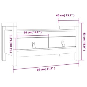 vidaXL Skobänk honungsbrun 80x40x43 cm massiv furu - Bild 10