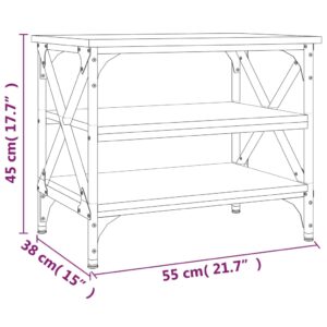 vidaXL Soffbord brun ek 55x38x45 cm konstruerat trä - Bild 8