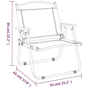 vidaXL Campingstolar 2 st grön 54x43x59cm oxfordtyg - Bild 8