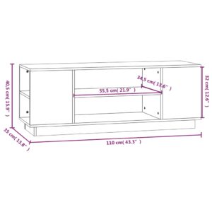 vidaXL Tv-bänk 110x35x40,5 cm massiv furu - Bild 8