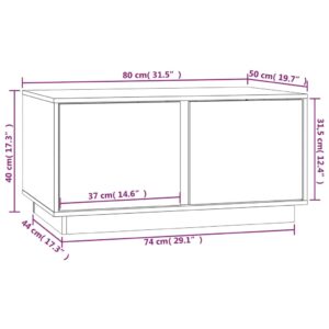 vidaXL Soffbord grå 80x50x40 cm massivt furu - Bild 10