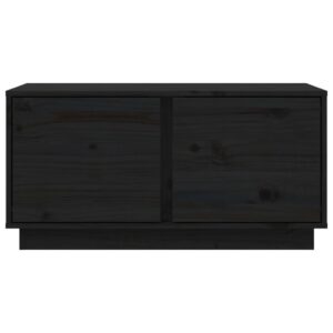 vidaXL Soffbord svart 80x50x40 cm massivt furu - Bild 6