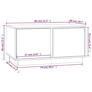 vidaXL Soffbord svart 80x50x40 cm massivt furu - Bild 10