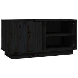 vidaXL Tv-bänk svart 80x35x40,5 cm massiv furu - Bild 2