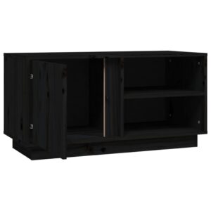 vidaXL Tv-bänk svart 80x35x40,5 cm massiv furu - Bild 7