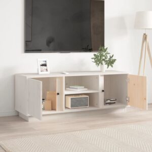 vidaXL Tv-bänk vit 110x35x40,5 cm massiv furu - Bild 3