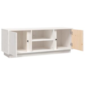 vidaXL Tv-bänk vit 110x35x40,5 cm massiv furu - Bild 7