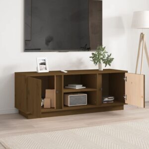 vidaXL Tv-bänk honungsbrun 110x35x40,5 cm massiv furu - Bild 3