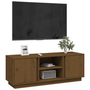 vidaXL Tv-bänk honungsbrun 110x35x40,5 cm massiv furu - Bild 4