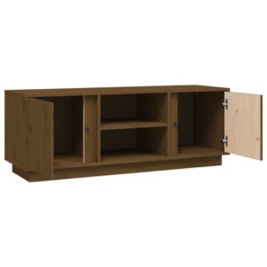 vidaXL Tv-bänk honungsbrun 110x35x40,5 cm massiv furu - Bild 7