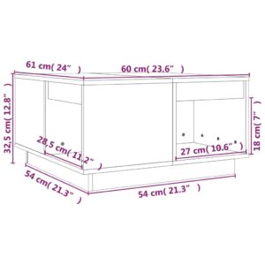 vidaXL Soffbord vit 60x61x32,5 cm massiv furu - Bild 8