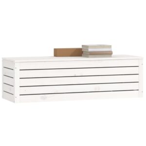 vidaXL Förvaringslåda vit 109x36,5x33 cm massiv furu - Bild 4