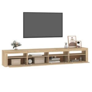 vidaXL Tv-bänk med LED-belysning sonoma ek 240x35x40 cm - Bild 6