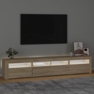 vidaXL Tv-bänk med LED-belysning sonoma ek 210x35x40 cm - Bild 3