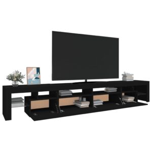 vidaXL Tv-bänk med LED-belysning svart 260x36,5x40 cm - Bild 6