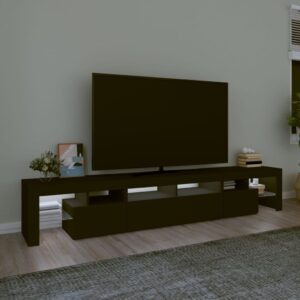 vidaXL Tv-bänk med LED-belysning svart 230x36,5x40 cm - Bild 3