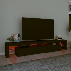 vidaXL Tv-bänk med LED-belysning svart 230x36,5x40 cm - Bild 5