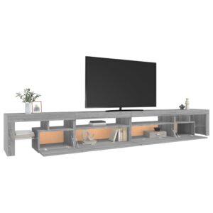 vidaXL Tv-bänk med LED-belysning grå sonoma 290x36,5x40 cm - Bild 6