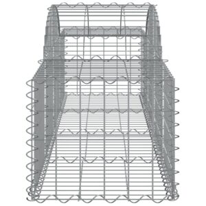 vidaXL Gabion bågformad 200x50x40/60 cm galvaniserat järn - Bild 4