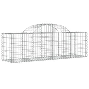 vidaXL Gabion bågformad 200x50x60/80 cm galvaniserat järn - Bild 2