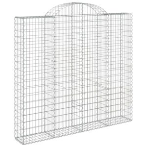 vidaXL Gabion bågformad 200x50x180/200 cm galvaniserat järn - Bild 2