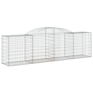 vidaXL Gabion bågformad 300x50x80/100 cm galvaniserat järn - Bild 2