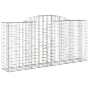 vidaXL Gabion bågformad 300x50x140/160 cm galvaniserat järn - Bild 2