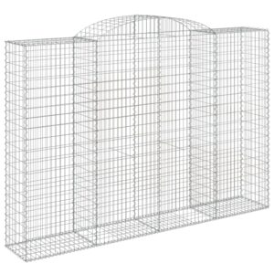 vidaXL Gabion bågformad 300x50x200/220 cm galvaniserat järn - Bild 2